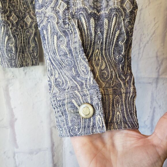 COLDWATER CREEK Button Front Jacket Embroidered Design - Picture 6 of 7